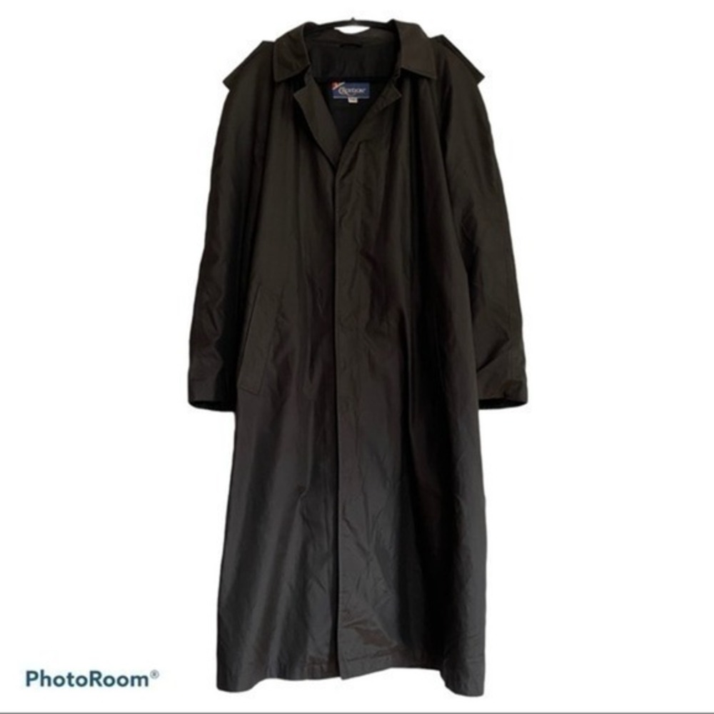 Vintage Croydon Black Trench Coat‎ Size R-42